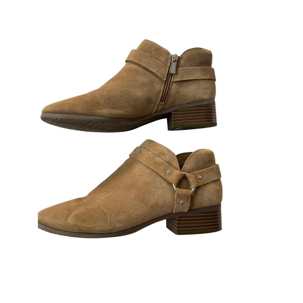 Kenneth Cole Reaction Tan Suede Ankle Boots Women 9.5 Western